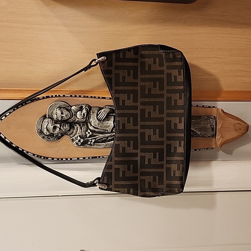 Fendi Black and Brown Designer Bag